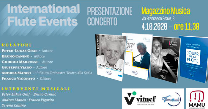 International flute event: con Bruno Canino, Peter-Lukas Graf, Andrea Manco, Franco Vigorito